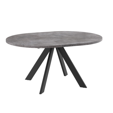 Стол RONDO-120, круглый раздвижной 120(160), ДЫМЧАТАЯ КЕРАМИКА/ЧЕРНЫЙ RONDO 120